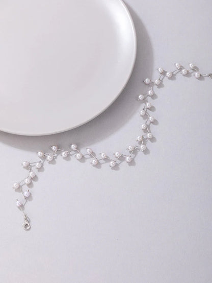 Black Beaded Choker Necklace for Women