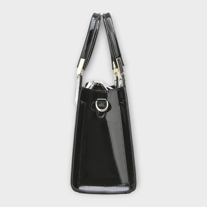 Celeste | Glossy Crocodile Pattern Handbag
