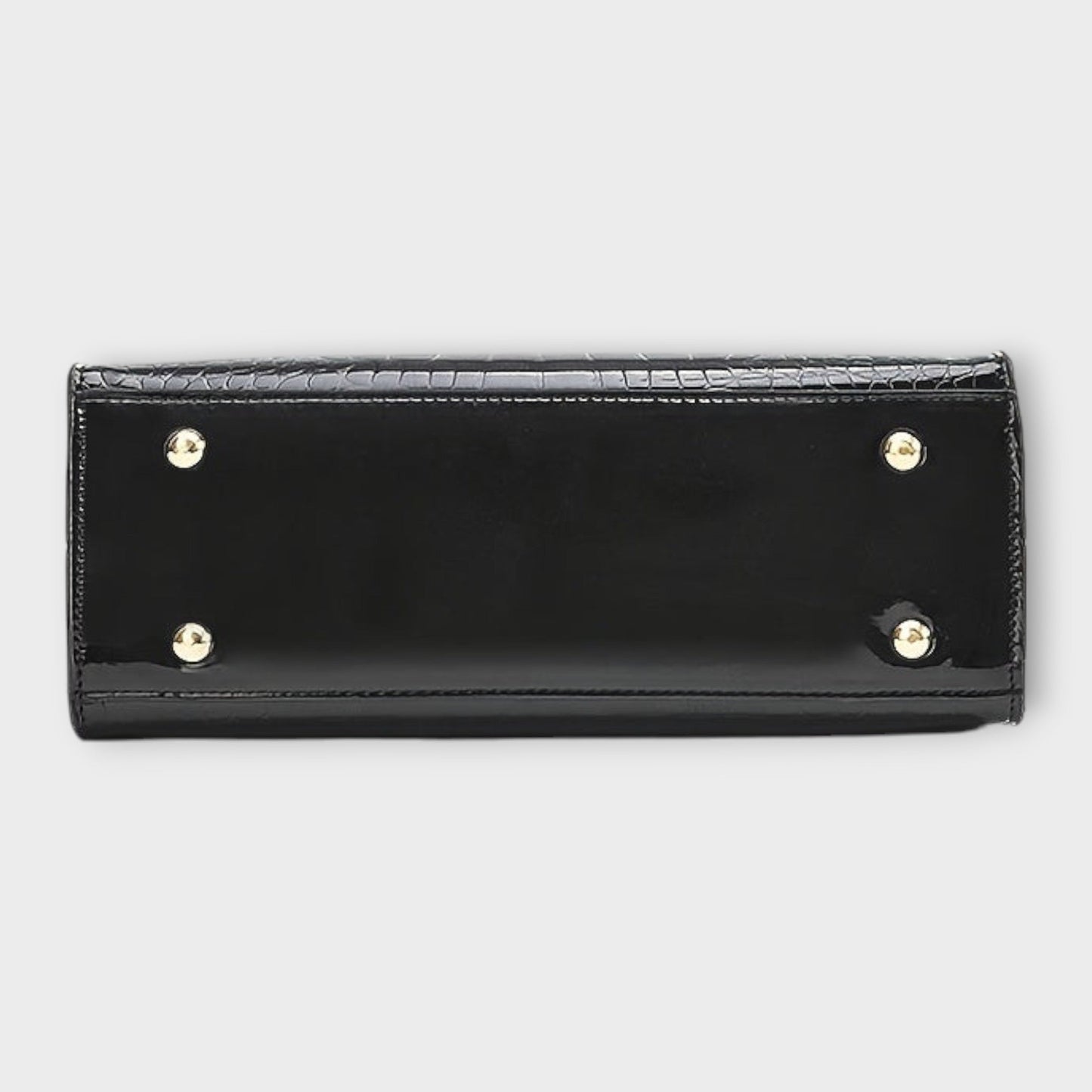 Celeste | Glossy Crocodile Pattern Handbag